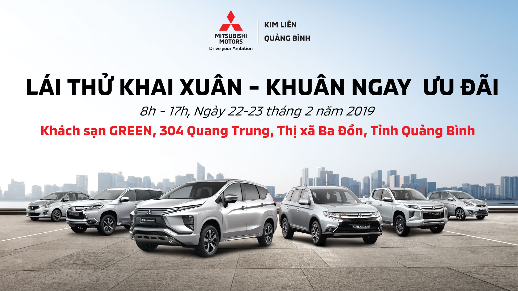 Sự kiện trưng bày và lái thử xe tại Thị xã Ba Đồn tỉnh Quảng Bình